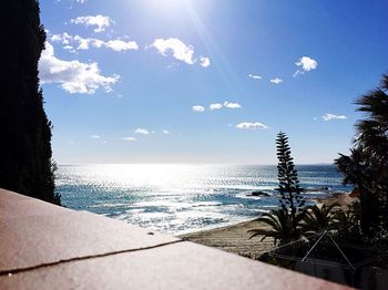 Close-up of sea against sky