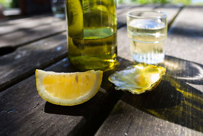 Close-up of drink on table