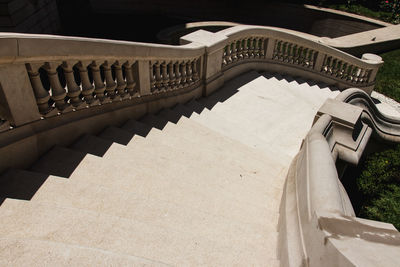 High angle view of staircase of building