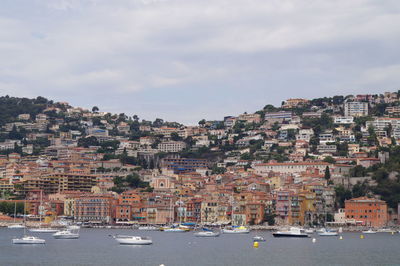 Buildings in city against sky