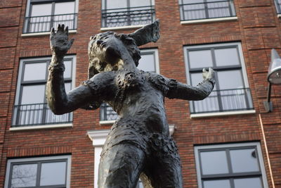 Low angle view of a sculpture