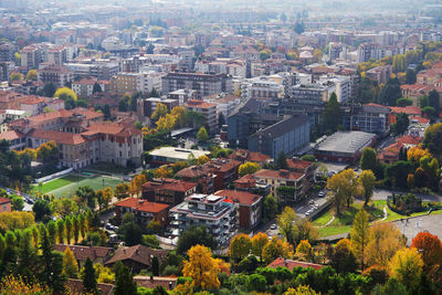 High angle view of cityscape