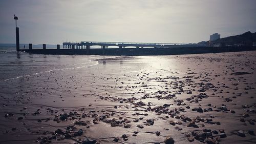 View of sea at sunset