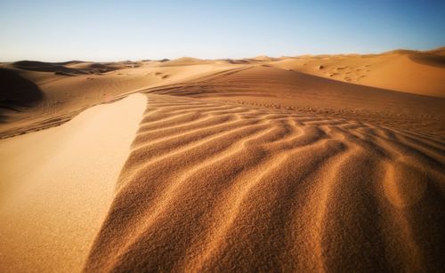 Scenic view of desert against sky