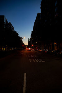 Traffic on road at night