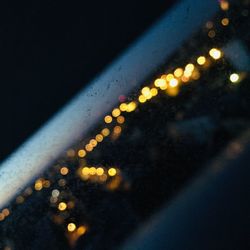 Defocused image of illuminated lights