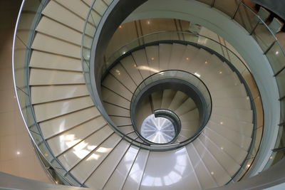 Low angle view of spiral staircase