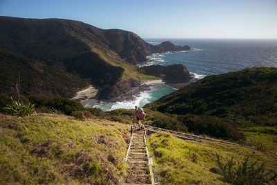 Steps along the coast