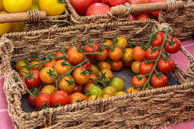 Close-up of fruits in basket