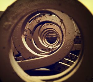 Close-up of spiral staircase