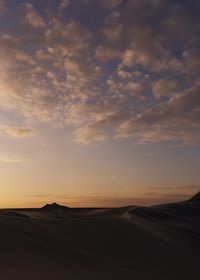 Scenic view of dramatic sky during sunset
