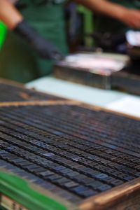 Close-up of old machine