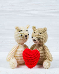 Close-up of stuffed toy on table