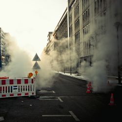 Road in foggy weather