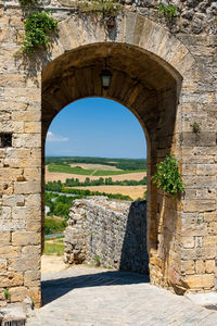 View of old stone wall