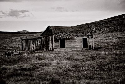 Barn on grassy field