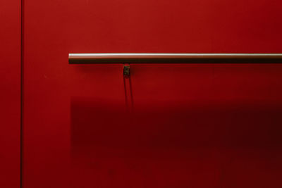 Close-up of red door