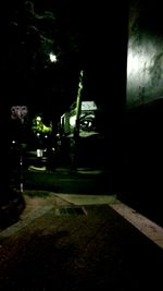 View of illuminated street light at night