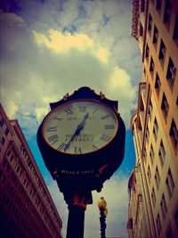 Low angle view of clock tower