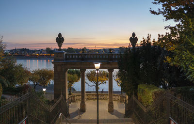 View of building at sunset