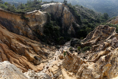 Scenic view of rock formations