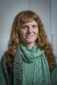 Portrait of young woman with eyes closed