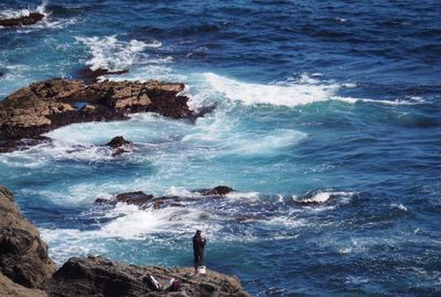 Rocks in sea