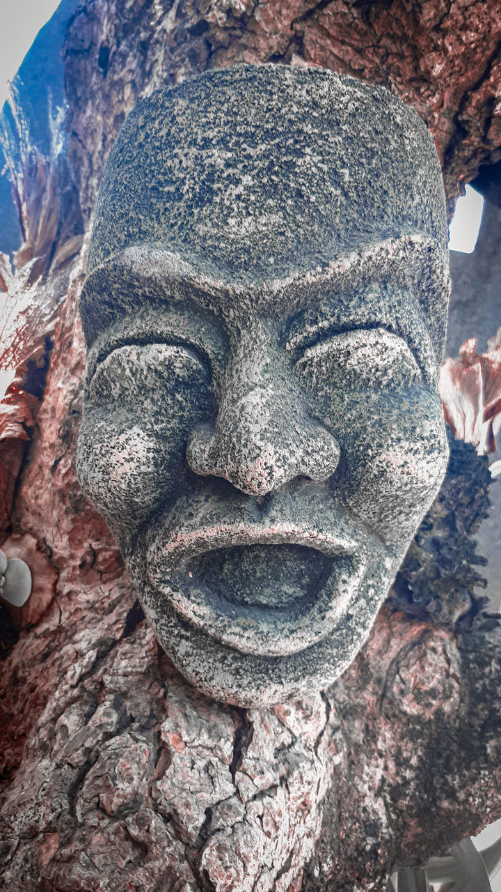 CLOSE-UP OF STATUE OF BUDDHA