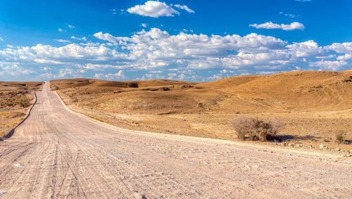 Scenic view of desert against sky