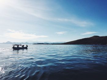 Boats in sea