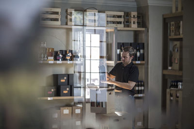 Man standing in front of office