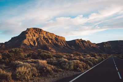 Scenic view of rocky mountains against sky