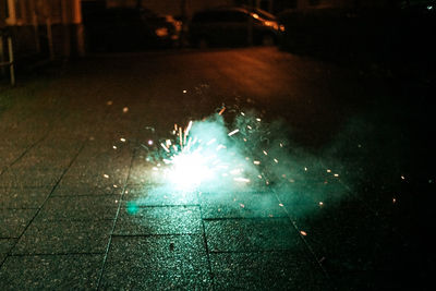 Close-up of illuminated lights