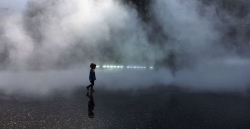 Man standing in water