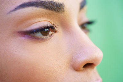 Close-up of young woman