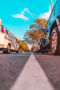 Car on road against sky