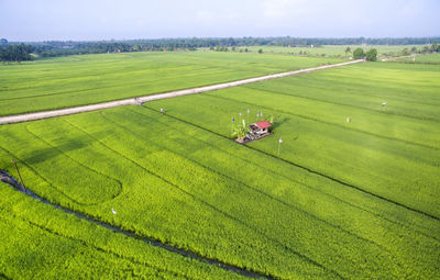 Built structure on countryside landscape