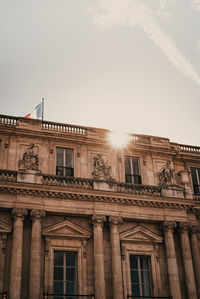 Low angle view of historic building against sky