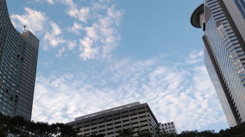 Low angle view of buildings against sky