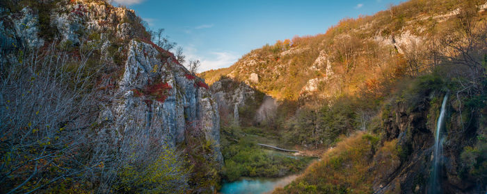 Panoramic view of mountains against sky