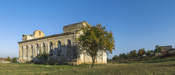 Low angle view of historical building