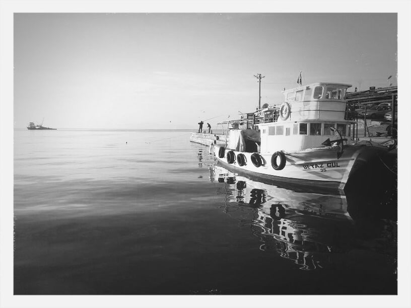 nautical vessel, water, boat, transportation, mode of transport, moored, sea, transfer print, sky, auto post production filter, clear sky, beach, horizon over water, shore, waterfront, nature, sailboat, harbor, tranquility, travel