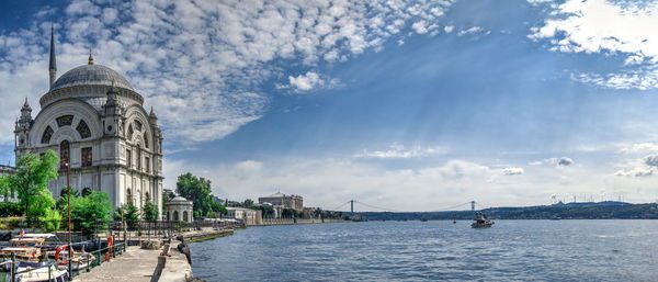 Panoramic view of buildings against sky