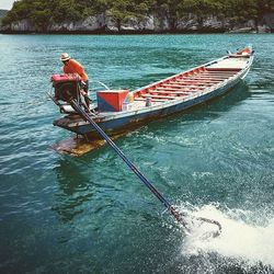 Boats in river