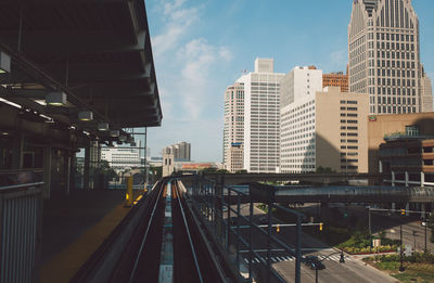 Railway bridge in city