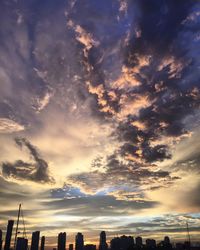 Storm clouds over city