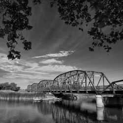 Bridge over river against sky