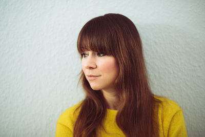 Close-up portrait of young woman