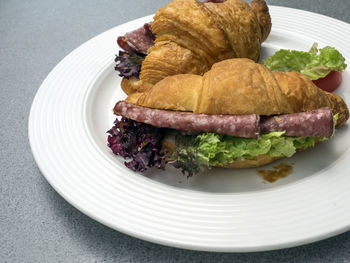 Close-up of food in plate