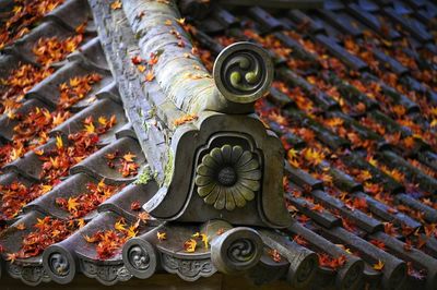 Close-up of rusty machine part